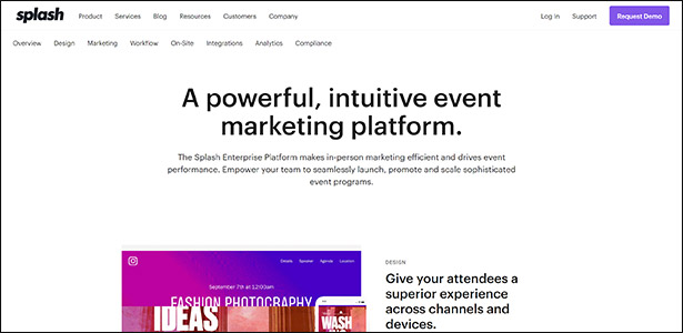 The Splash homepage, a Blackthorn Events alternative.