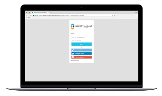 Screenshot of member web portal enabled by association software.